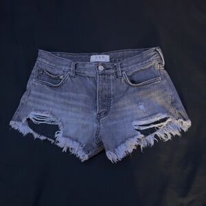 Grey Light Wash Y2k Denim Jean Shorts